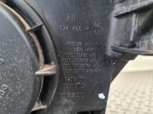Nissan Qashqai Mk1 Fl (j10) Mki 2010 Right Halogen Headlight Unit